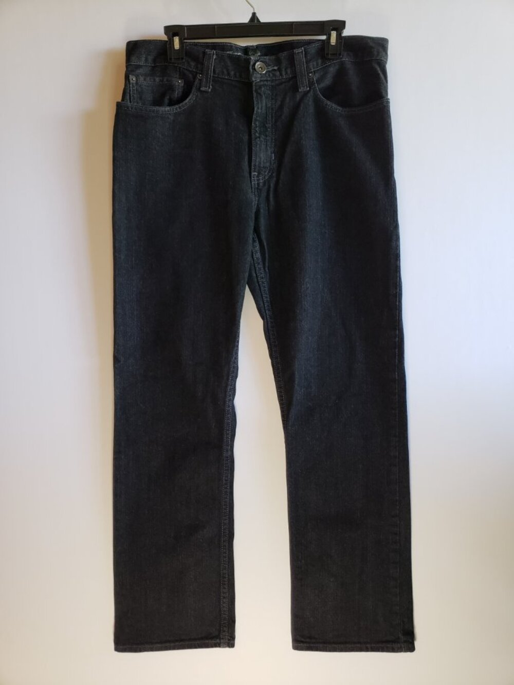 Roebuck & Co Denim Jeans Mens 32 x 30 Black Dark Wash Regular Straight Leg